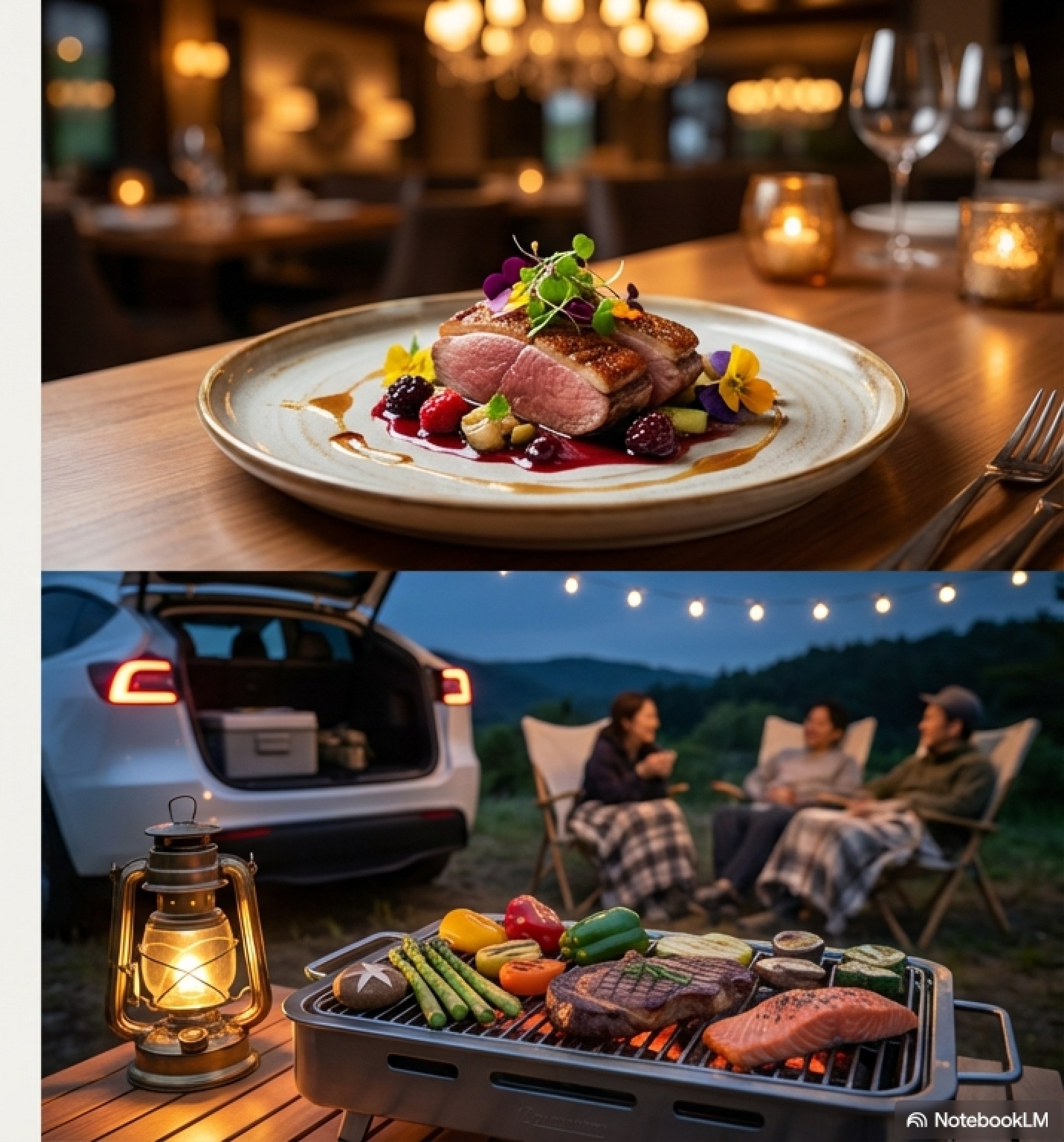 車中泊＆自由なディナー