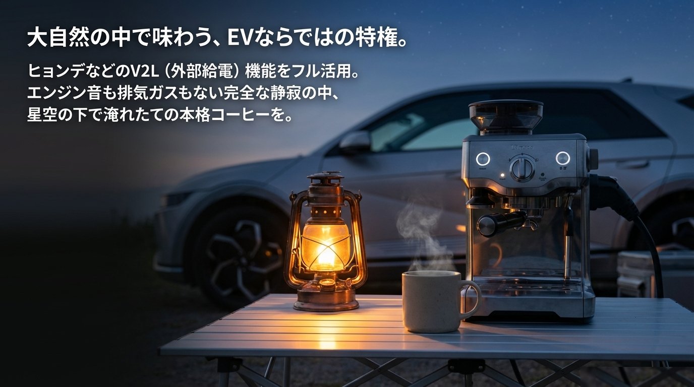 大自然の中で味わう、EVならではの特権