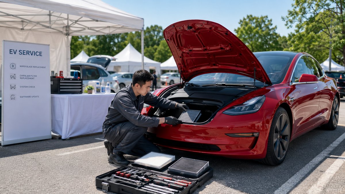 テスラ モバイルサービス実施イメージ